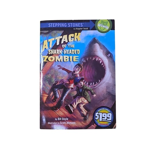 Attack of the Shark Headed Zombie Stepping Stones Chapter Book Humor - Picture 1 of 2